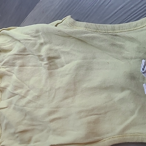 Yellow Ribbed Tank Top - Picture 2 of 3